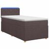 vidaXL Boxspringbett mit Matratze Dunkelbraun 90 x 190 cm Stoff