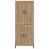 vidaXL Highboard 2 pcs Artisan-Eiche Holzwerkstoff