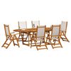 vidaXL 9-tlg. Garten-Essgruppe Massivholz Akazie und Textilene