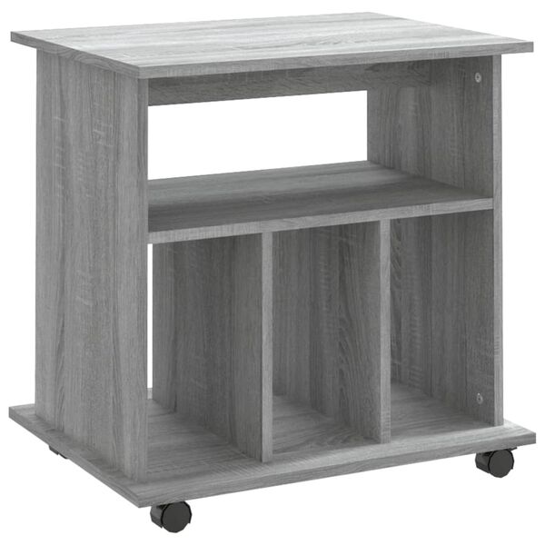 vidaXL Rollschrank Grau Sonoma 60x45x60 cm Holzwerkstoff