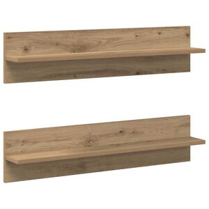 vidaXL Wandregal 2 stk. Artisan-Eiche 80 x 11,5 x 18 cm Holzwerkstoff
