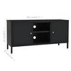 vidaXL TV-Schrank Schwarz 105x35x52 cm Stahl und Glas