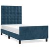 vidaXL Bettgestell ohne Matratze Dunkelblau 80x200 cm Samt