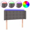 vidaXL LED Kopfteil Grau 83x16x78/88 cm Kunstleder