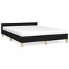 vidaXL Bettgestell ohne Matratze Schwarz 140x200 cm Stoff