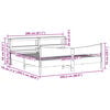 vidaXL Massivholzbett mit Kopfteil Wachsbraun 200x200 cm Kiefer