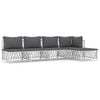 vidaXL 5-tlg. Garten-Lounge-Set mit Kissen Wei&szlig; Stahl