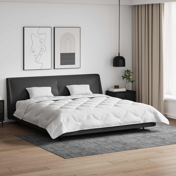 vidaXL Sommerdecke mit Kissen 3 pcs Wei&szlig; Mikrofaser