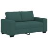 vidaXL 3-teiliges Sofa-Set mit Kissen, dunkelgr&uuml;ner Stoff
