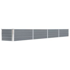 vidaXL Garten-Hochbeet Verzinkter Stahl 320&times;40&times;45 cm Grau