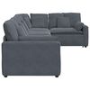 vidaXL Modulares Sofa mit Kissen Samt Dunkelgrau