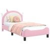 vidaXL Kinderbettgestell mit Kopfteil Rosa 80 x 160 cm PU
