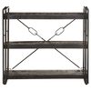 vidaXL B&uuml;cherregal 3 F&auml;cher Schwarz 90x30x80 cm Mango Massivholz