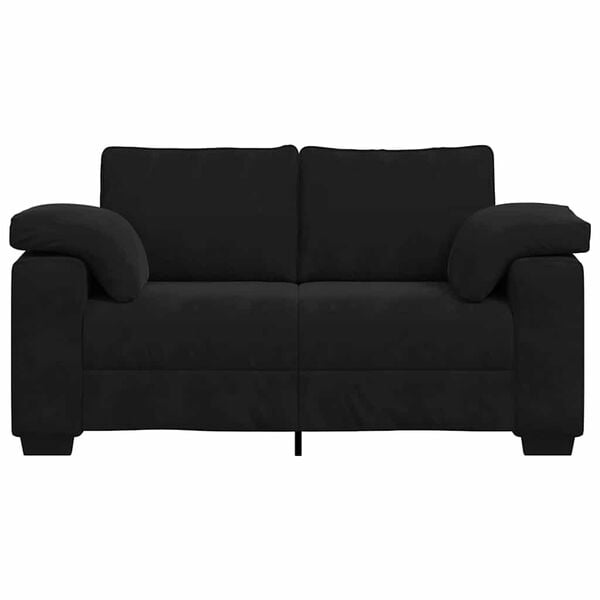 vidaXL Zweisitzer-Sofa Schwarz 120 cm Samt