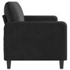 vidaXL 3-Sitzer-Sofa Schwarz 180 cm Samt