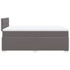 vidaXL Boxspringbett mit Matratze Grau 120x200 cm Kunstleder