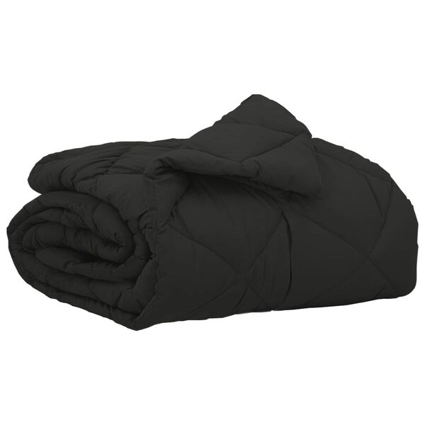 vidaXL Sommerdecke Schwarz 200 x 140 cm Mikrofaser