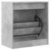 vidaXL Schuhschrank Betongrau 60x34x63,5 cm Holzwerkstoff