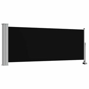 vidaXL Ausziehbare Seitenmarkise 100 x 300 cm Schwarz