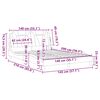 vidaXL Bettgestell "Viana" ohne Matratze Cappuccino-Braun 140x200 cm Kunstleder
