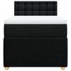vidaXL Boxspringbett mit Matratze Schwarz 90x190 cm Stoff