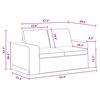 vidaXL Sofa 120cm 2 pcs Dunkelgrau Metall