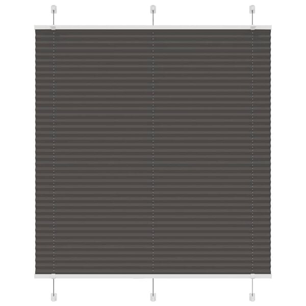 vidaXL Plissee Schwarz 115x100 cm Stoffbreite 114,4 cm Polyester