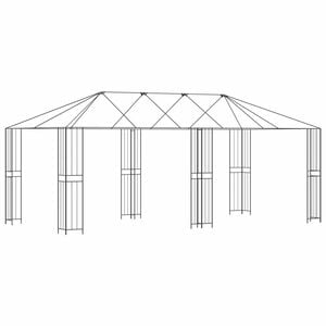 vidaXL Gazebo Rahmen 6 x 3 m Schwarz Stahl