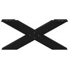 vidaXL Couchtischbeine X-Form 2 Stk. Schwarz 70x(30-31) cm Stahl