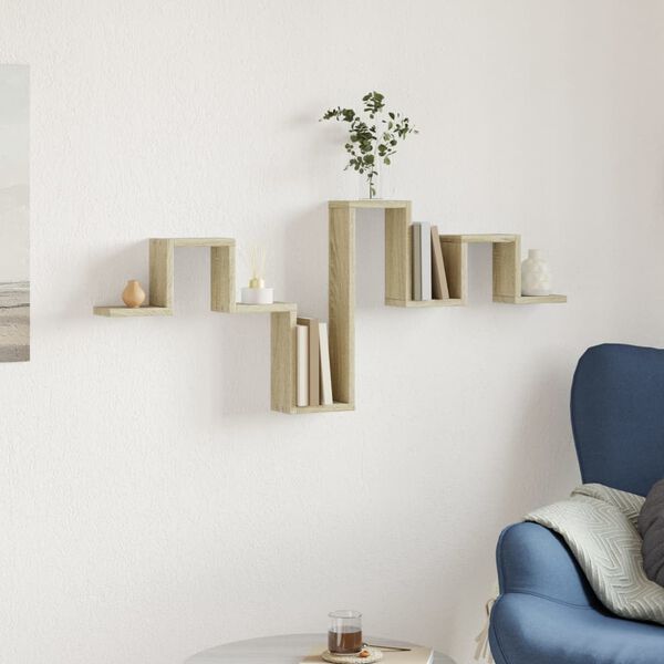 vidaXL Wandregal Sonoma-Eiche 104,5x10x43 cm Holzwerkstoff