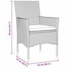 vidaXL Garten Essgruppe mit Kissen 7 pcs Braun Poly-Rattan