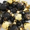 vidaXL Weihnachtskugel-Set 40 pcs Schwarz und Gold Kunststoff
