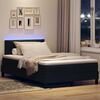 vidaXL Boxspringbett mit Matratze mit LED Schwarz 120 x 190 cm Stoff