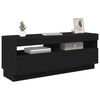 vidaXL TV-Schrank mit LED-Leuchten Schwarz 100x35x40 cm