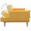 vidaXL Schlafsofa 2-Sitzer mit 2 Kissen Gelb Stoff