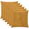 vidaXL Kissenbezug 6 pcs HEERLEN Gelb 60 x 60 cm Mikrofaser Fleece