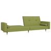 vidaXL Schlafsofa 2-Sitzer mit 2 Kissen Hellgr&uuml;n Samt