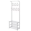 vidaXL Garderobe mit Schuhablage 68&times;32&times;182,5 cm Wei&szlig;