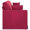 vidaXL Sofa Weinrot 228 x 78 x 80 cm Samt