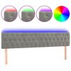 vidaXL LED Kopfteil Hellgrau 200x7x78/88 cm Samt