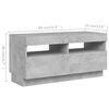 vidaXL TV-Schrank mit LED-Leuchten Betongrau 260x35x40 cm