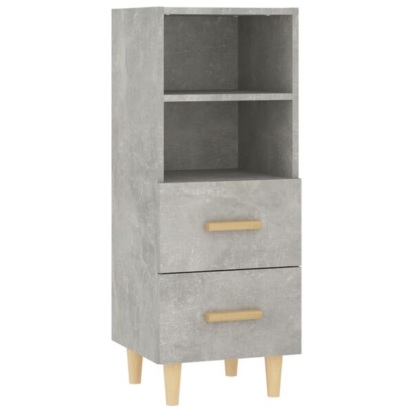 vidaXL Sideboard Betongrau 34,5x34x90 cm Holzwerkstoff