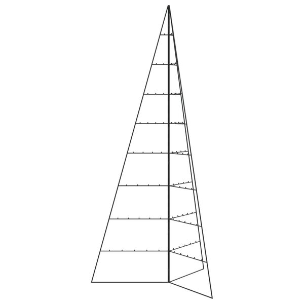 vidaXL Metall-Weihnachtsbaum zum Dekorieren Schwarz 210 cm