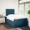 vidaXL Boxspringbett mit Matratze Blau 120x200 cm Samt
