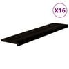 vidaXL Treppenstufen 16 Stk. Braun-Schwarz 120x25x2 cm Massivholz Eiche
