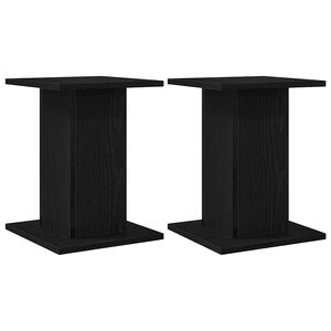 vidaXL Lautsprecherst&auml;nder 2 pcs Schwarz Eichen-Optik 30 x 30 x 40 cm