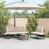 vidaXL Garten Essgruppe 3 pcs Taupe Stahl