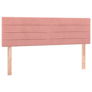 vidaXL Kopfteile Rosa 144x5x78/88 cm Samt