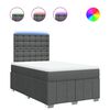 vidaXL Boxspringbett mit Matratze Dunkelgrau 120x190 cm Stoff