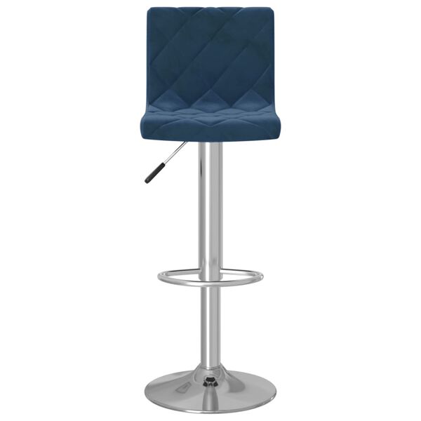 vidaXL Barhocker 2 Stk. Blau Samt
